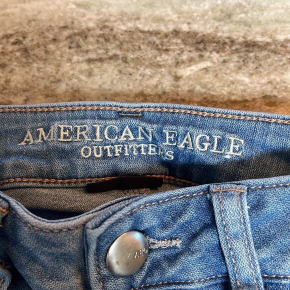 American Eagle Skinny Jeans women’s Size 00 Short Mid Rise Jegging - Picture 6 of 10